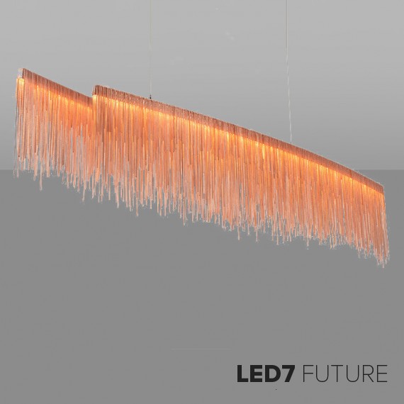 Loft Industry Modern - Metall Rain Line Chandelier